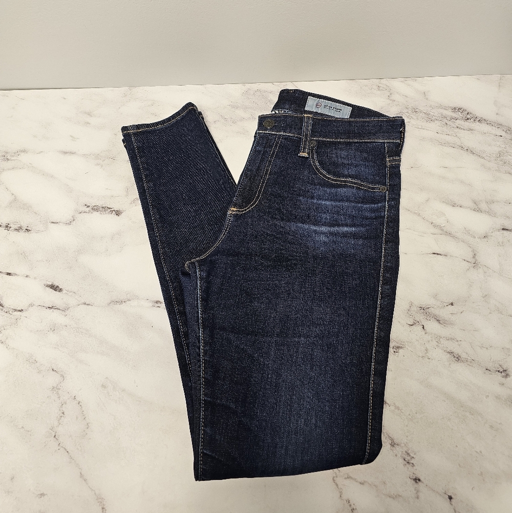 AG Adriano Goldschmied The Farrah Skinny Ankle High Rise Dark Blue Jeans‎ 27 - Picture 2 of 9